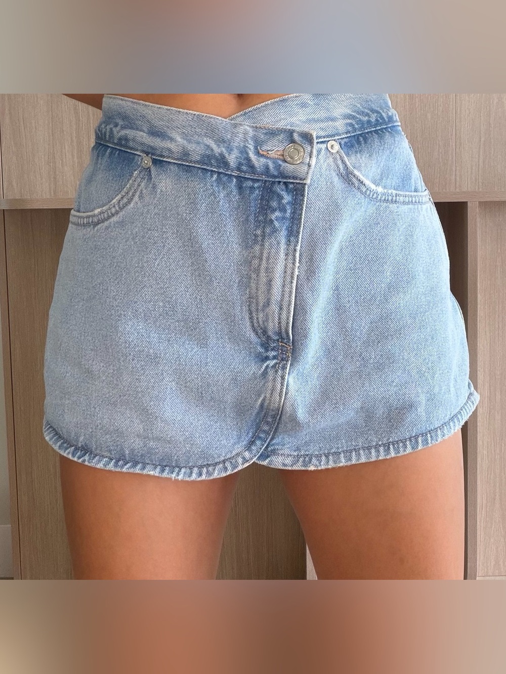 Zara Light Blue Denim Jean Shorts